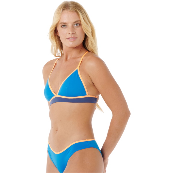2026 Rip Curl Womens Mirage Fusion Xback Tri Bikini Top 0S7WSW - Blue